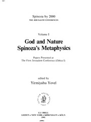 God and nature : Spinoza's metaphysics : papers presented at the first Jerusalem conference (Ethica 1)