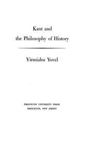 Kant and the philosophy of history