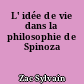 L' idée de vie dans la philosophie de Spinoza
