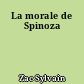 La morale de Spinoza