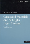 Cases and materials on the English legal system