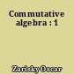 Commutative algebra : 1