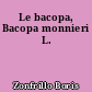 Le bacopa, Bacopa monnieri L.